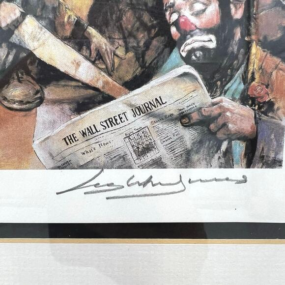 Emmett Kelly Clown Circus Collection Framed Lithograph Signed Art Print 13"x17" - Picture 5 of 10